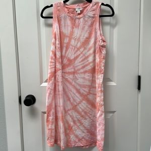 Pink tie dye dress by J. Crew